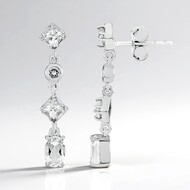 Pendientes en plata con Petalita