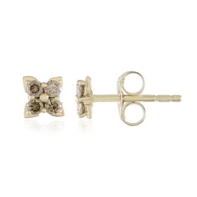 Pendientes en oro con Diamante champán I2 (de Melo)