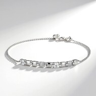 Bracciale in argento con Topazio Bianco (Adela Silber)