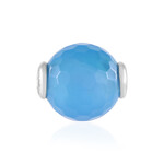 Blue Agate Silver Pendant (MONOSONO COLLECTION)