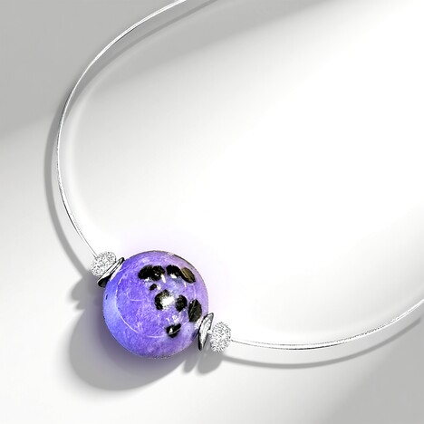 Collana in argento con Charoite