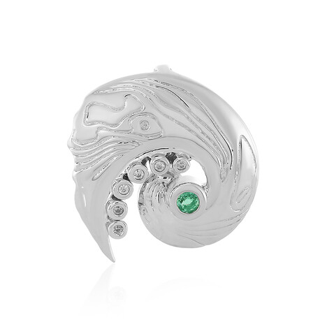 Äthiopischer Smaragd-Silberanhänger (MONOSONO COLLECTION)