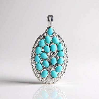Sleeping Beauty Turquoise Silver Pendant (Faszination Türkis)