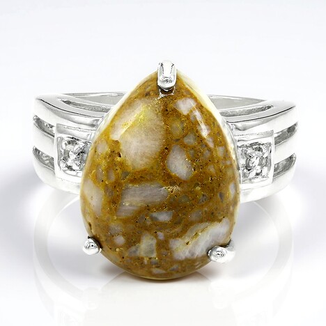 Anello in argento con Quarzo Dinosauro