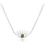 Collana in argento con Diopside Russo