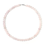 Rose Quartz Silver Necklace
