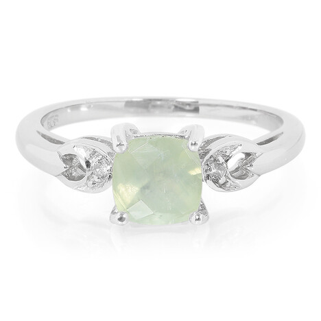 Anello in argento con Prehnite