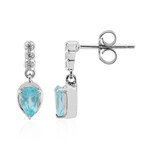 Blue Apatite Silver Earrings