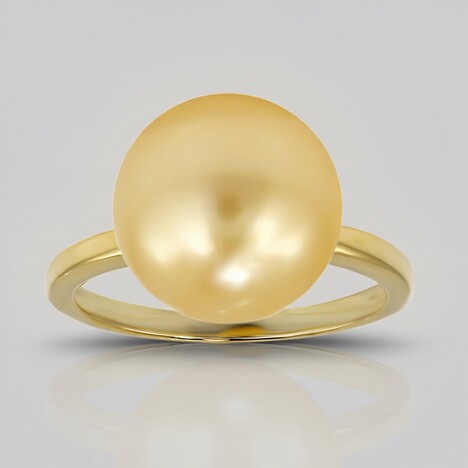 Anello in oro con Perla Dorata dei Mari del Sud (TPC)