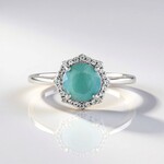 Anello in argento con Grandidierite