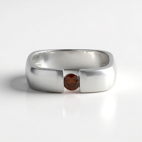 Anello in argento con Diamante Rosso I2 (de Melo Essence)