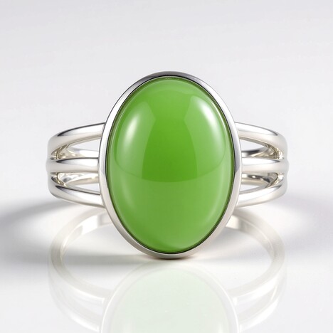 Anello in argento con Giada Canadese