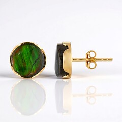Orecchini in argento con Ammolite (Bali Barong)