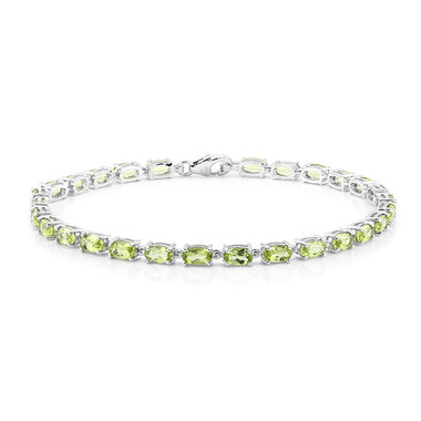 Bracciale in argento con Peridoto della Birmania