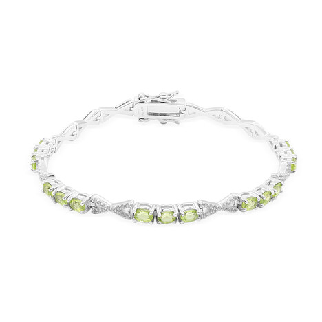 Peridot-Silberarmband
