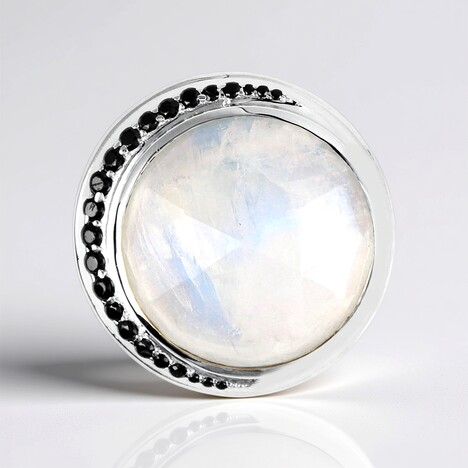 Ciondolo in argento con Pietra di Luna Argentata (MONOSONO COLLECTION)