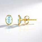 Orecchini in argento con Topazio Blu Cielo