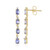 Boucles d'oreilles en argent et Tanzanite