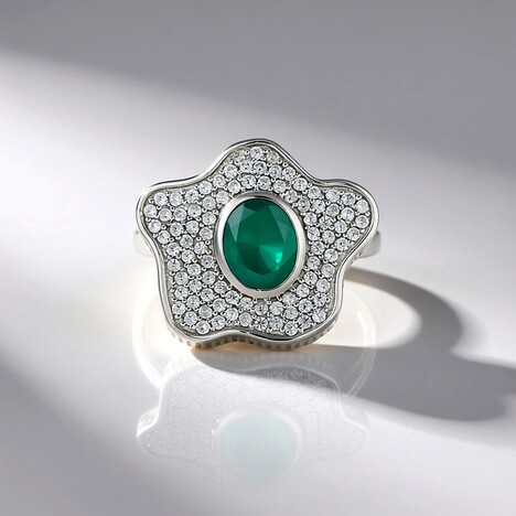 Anello in argento con Grandidierite (SAELOCANA)