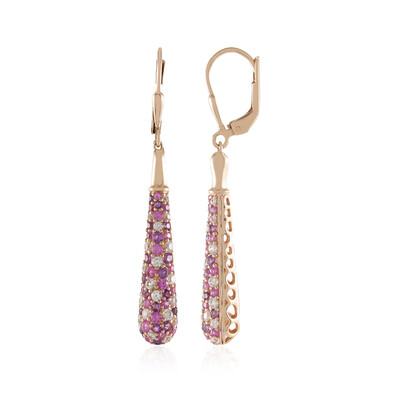 Pendientes en plata con Amatista (KM by Juwelo)