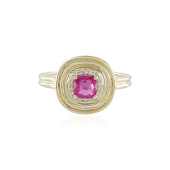 Bague en or et Saphir rose de Madagascar (de Melo)