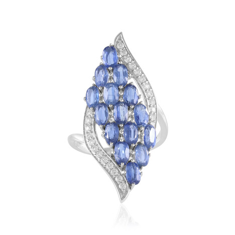 Anillo en plata con Cianita de Nepal