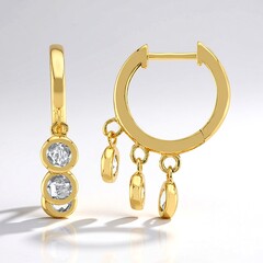 Orecchini in argento con Topazio Bianco