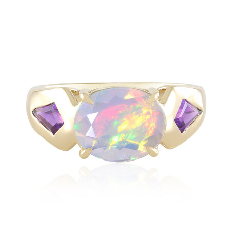 Anello in oro con Opale di Welo AAA (de Melo Gold)