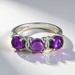 Bague en argent et Améthyste de Zambie