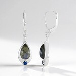 Orecchini in argento con Labradorite Blu Maniry (KM by Juwelo)