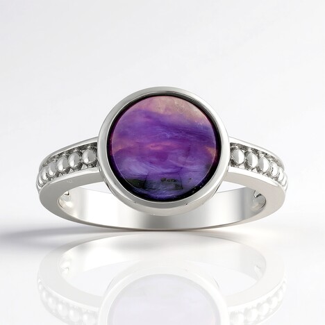 Bague en argent et Charoïte