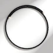 Collana rigida in acciaio con Spinello Nero (Riya)