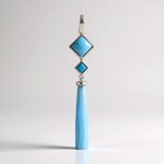 Ciondolo in argento con Calcedonio Blu (KM by Juwelo)