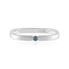 Zilveren ring met een I2 Blauwe Diamant (de Melo)