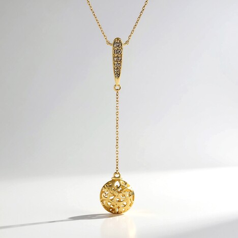 Collana in oro con Diamante Champagne I2 (Ornaments by de Melo)