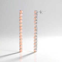 Orecchini in argento con Opale Rosa (de Melo Essence)
