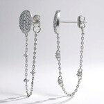 Pendientes en plata con Zircón (Adela Silber)