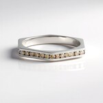 Anello in oro con Diamante Champagne I2 (de Melo Gold)