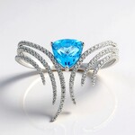 Anello in argento con Topazio Marambaia (de Melo Essence)