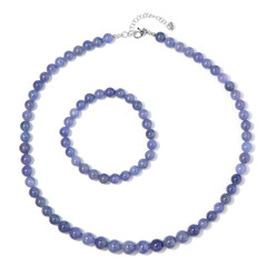 Set en plata con Tanzanita