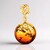 Ciondolo in argento con Ambra Sunrise Baltica (dagen)