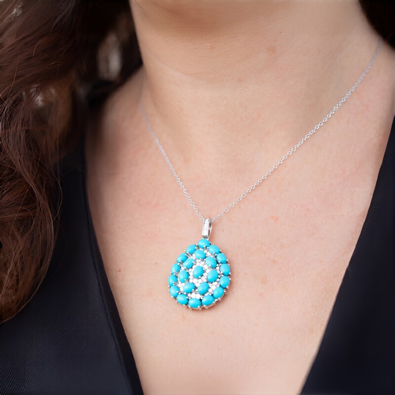 Collana in argento con Turchese Sleeping Beauty (Faszination Türkis)