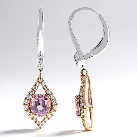 Orecchini in oro con Spinello Birmano Rosa (CIRARI)