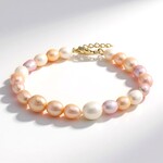 Bracciale in argento con Perla d'Acqua Dolce Pesca (TPC)
