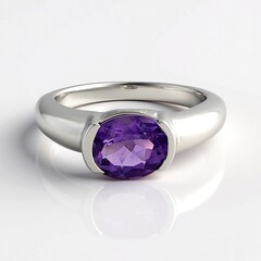 Anello in argento con Ametista Siberiana