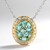 Collana in argento con Fluoroapatite Verde Menta (Gems en Vogue)