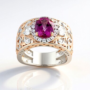 Anillo en plata con Topacio rosa (Gems en Vogue)