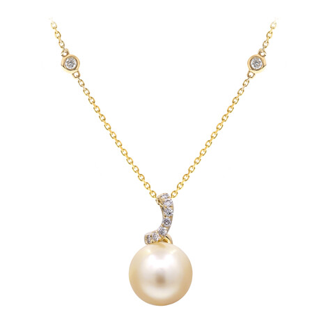 Collana in oro con Perla Dorata dei Mari del Sud (CIRARI)