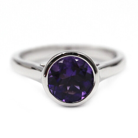 Zambian Amethyst Silver Ring