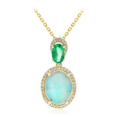 Collier en or et Opale Welo AAA